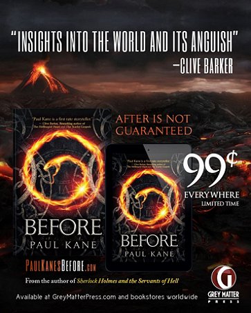 Before by Paul Kane. 99 cents promotion poster