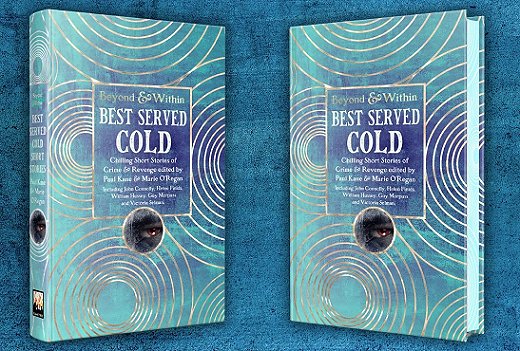banner image showing two copies of Beyond and Within Best Served Cold, edited by Paul Kane and Marie O'Regan, on a blue background