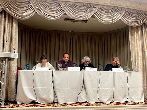 Panel discussion at ChillerCon UK - Stephanie Ellis, James Brogden, Jane Edwards and Paul Kane