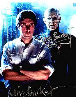 Clive Barker and Pinhead signed poster