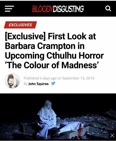 Colour of Madness featured on bloodydisgusting.com