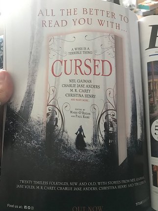 SFX advertisement for Cursed, edited by Marie O'Regan and Paul Kane