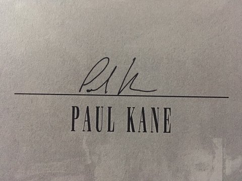 Paul Kane's signature for Deep RED signing sheets