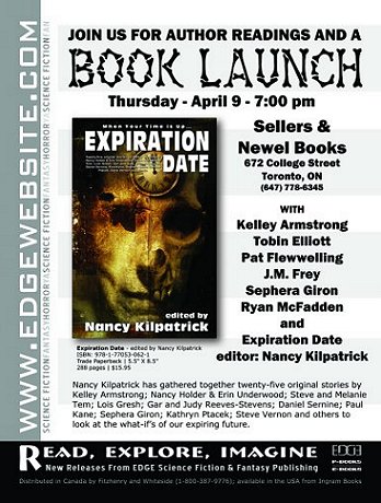 Expiration Date anthology launch, edited by Nancy Kilpatrick.