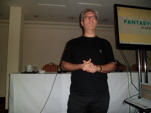 Paul Kane introducing Lunar at FantasyCon 2012