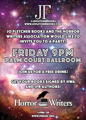 Jo Fletcher Books/Horror Writers Association signing and party at FantasyCon by the Sea
