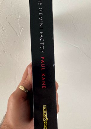 Book Spine: The Encyclopocalypse edition of The Gemini Factor by Paul Kane