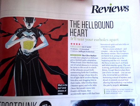 SFX review of Paul Kane's audio adaptation of Clive Barker's 'The Hellbound Heart' from Bafflegab Productions