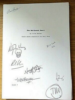 Signed copy of script for The Hellbound Heart