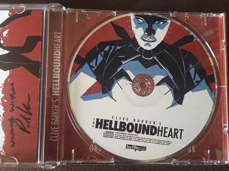 Signed copy of Paul Kane's audio adaptation of Clive Barker's 'The Hellbound Heart' from Bafflegab Productions