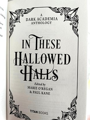 Interior title page of In These Hallowed Halls, edited by Marie O'Regan and Paul Kane