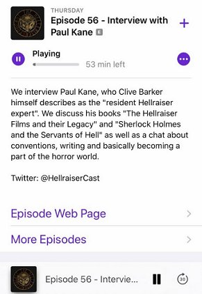 Hellraiser podcast - interview with Paul Kane