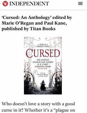 Independent, Cursed, edited by Marie O'Regan and Paul Kane