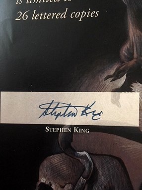 Nightshift signing sheets - signed by Stephen King