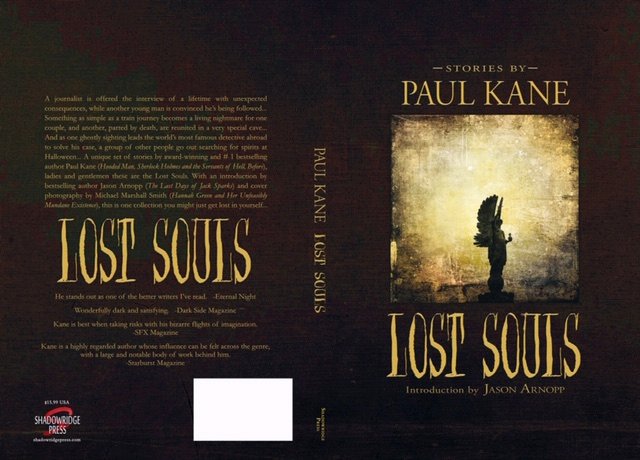 Wraparound cover image for Lost Souls by Paul Kane, introduction by Jason Arnopp