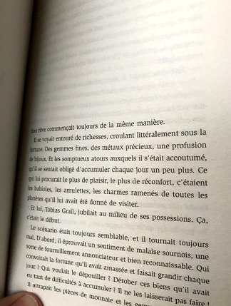 First page of 'Traumas' in French edition of Maledictions