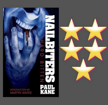 Image showing a copy of Nailbiters: Hard Bitten, by Paul Kane, with five gold stars beside it
