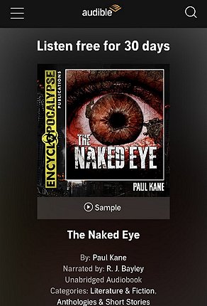 Screenshot: The Naked Eye by Paul Kane on Audible