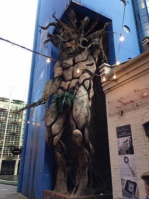 Tree creature sculpture, Custard Factory, Birmingham