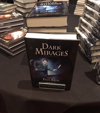 Hardback copy of Dark Mirages by Paul Kane