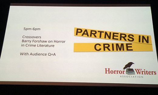 Partners in Crime event - Crossovers. Barry Forshaw talks about Horror in Crime Literature