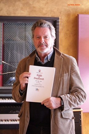 Ian Ogilvy with the script for Robin of Sherwood: The Red Lord