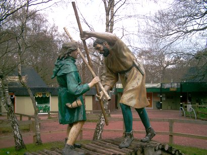 Statue of Robin Hood and Little John, Sherwood Forest