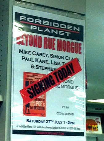 Beyond Rue Morgue signing at Forbidden Planet
