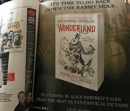 SFX advertisement for Wonderland, edited by Marie O'Regan and Paul Kane