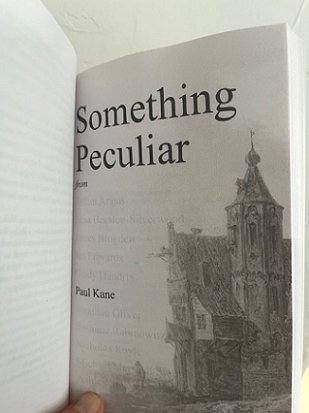 photograph of the title page for Paul Kane's story, 'Versions'