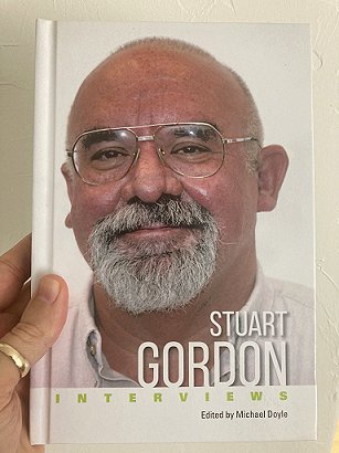 Book cover. Stuart Gordon Interviews edited by Michael Doyle
