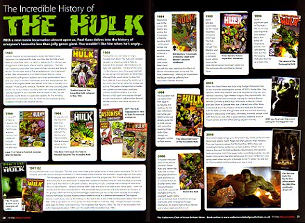 TV Film Memorabilia, Hulk article, Paul Kane