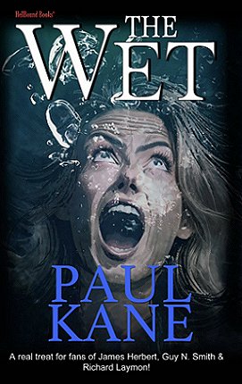 Book cover: The Wet, by Paul Kane. Cover features a painting of a womaan underwater, screaming