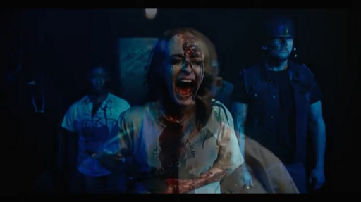 Still from the Torturer, injured woman screaming