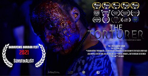 Semi-finalist laurel for Dark Veins Horror Fest, Torturer film poster