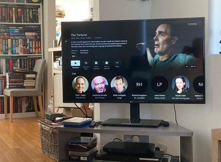 TV Screen, showing Plex menu for The Torturer