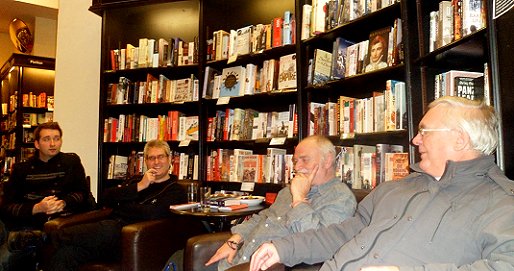 L to R: David McWilliam, Paul Kane, Peter Crowther and Ramsey Campbell