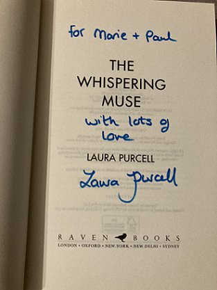 Signature page of The Whispering Muse by Laura Purcell