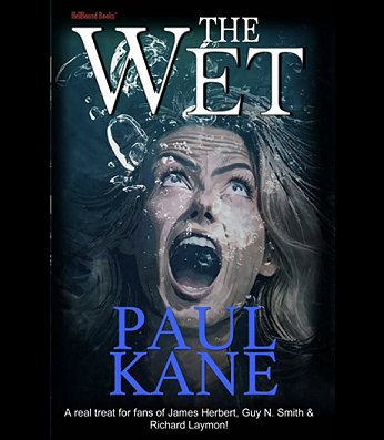 image showing the cover of The Wet by Paul Kane against a black background