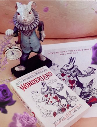 Review copy of Wonderland, edited by Marie O'Regan and Paul Kane - figure of White Rabbit