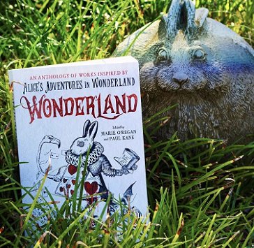 Image: rabbit, copy of Wonderland, edited by Marie O'Regan and Paul Kane