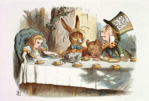 The Mad Hatter's Tea Party cartoon