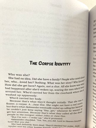 Title page for The Corpse Identity by Paul Kane